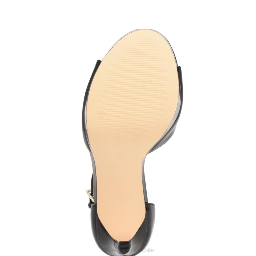 Nine West sandalias grilo con plataforma y correa en el tobillo 2Z2T189 charol negro Nine West chile outlet