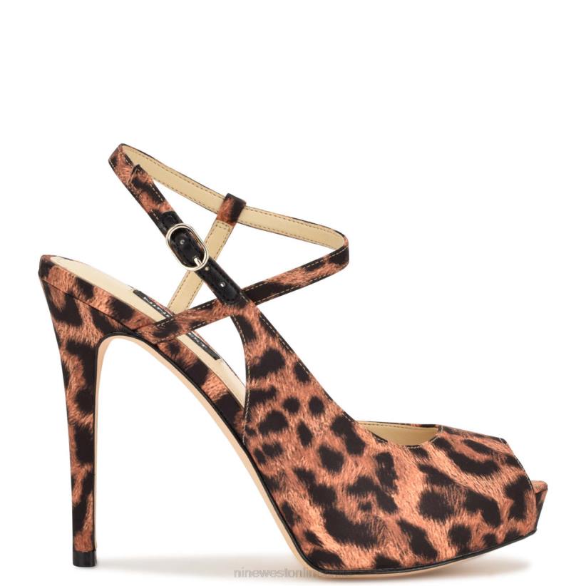 Nine West sandalias hanken con plataforma y tira en el tobillo 2Z2T448 leopardo Nine West cartera negra