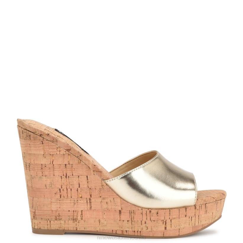 Nine West sandalias herden con cuña 2Z2T195 platino Nine West chile outlet