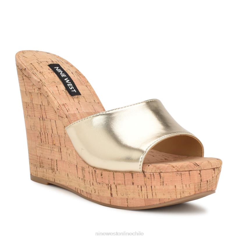 Nine West sandalias herden con cuña 2Z2T195 platino Nine West chile outlet