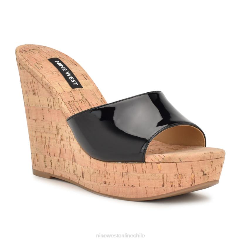 Nine West sandalias herden con cuña 2Z2T197 negro Nine West shoes