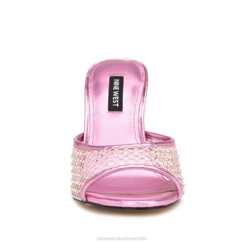 Nine West sandalias iriep de tacón 2Z2T1077 malla metálica rosa Nine West chile outlet
