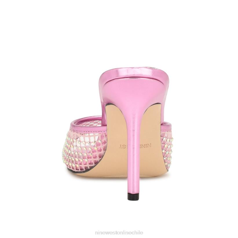 Nine West sandalias iriep de tacón 2Z2T1077 malla metálica rosa Nine West chile outlet