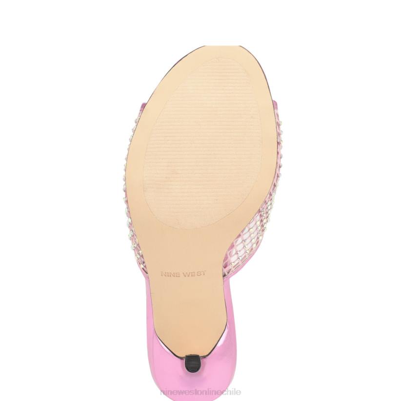 Nine West sandalias iriep de tacón 2Z2T1077 malla metálica rosa Nine West chile outlet