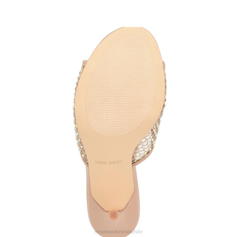 Nine West sandalias iriep de tacón 2Z2T1078 malla natural ligera Nine West cartera negra