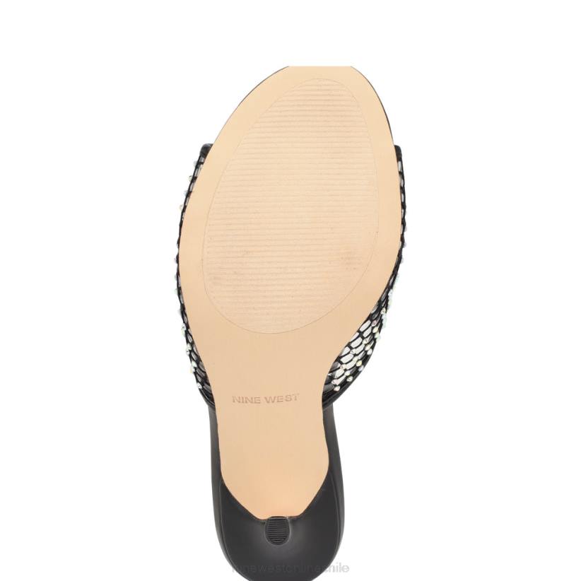 Nine West sandalias iriep de tacón 2Z2T1080 malla negra Nine West sandals