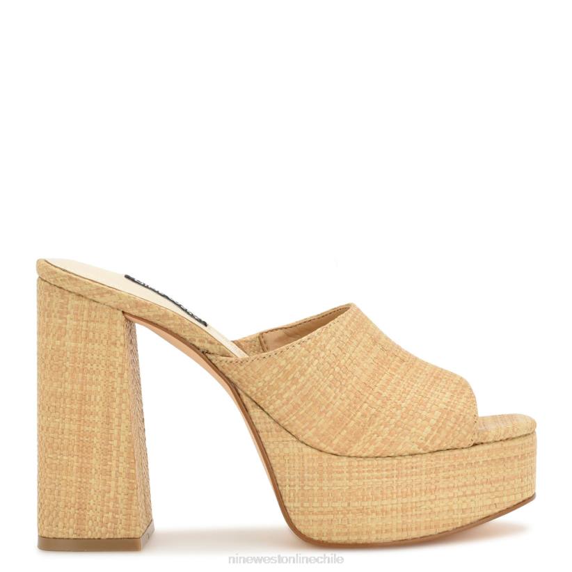Nine West sandalias jilie con plataforma 2Z2T255 rafia natural Nine West chile outlet
