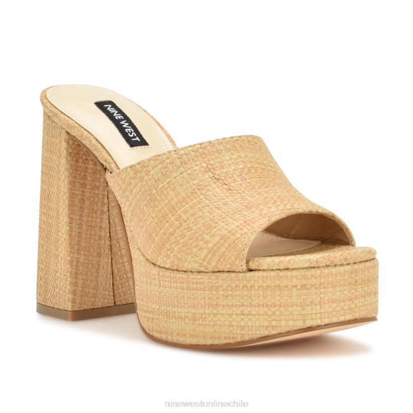 Nine West sandalias jilie con plataforma 2Z2T255 rafia natural Nine West chile outlet