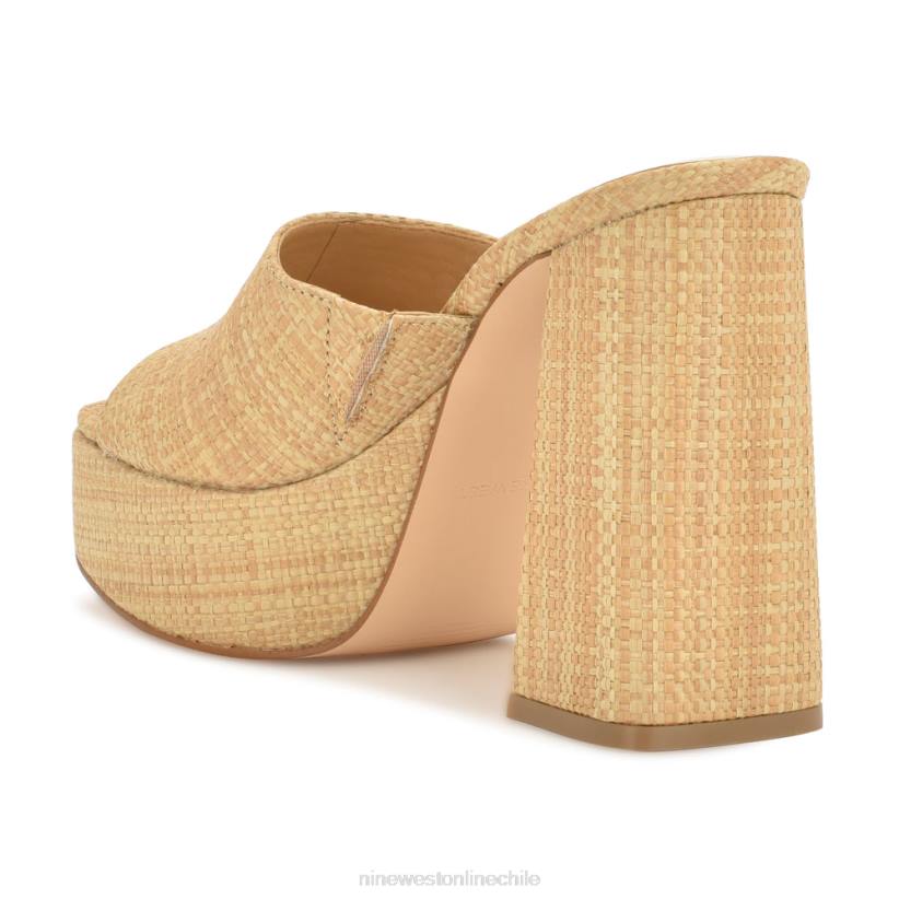 Nine West sandalias jilie con plataforma 2Z2T255 rafia natural Nine West chile outlet