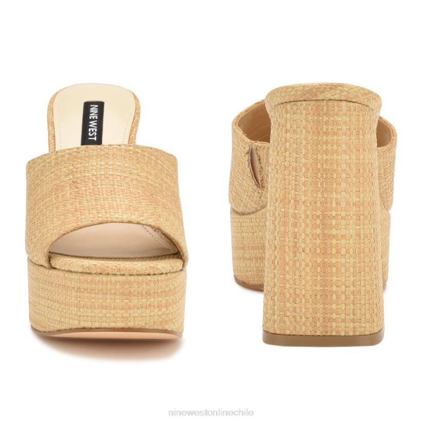 Nine West sandalias jilie con plataforma 2Z2T255 rafia natural Nine West chile outlet