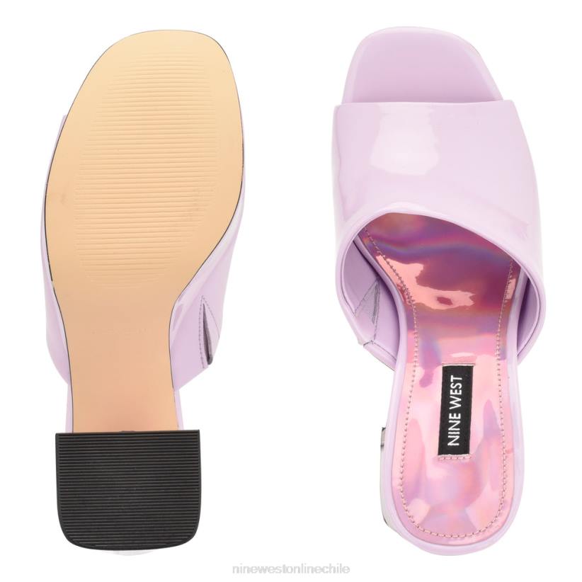 Nine West sandalias jilie con plataforma 2Z2T256 charol lila Nine West cartera negra