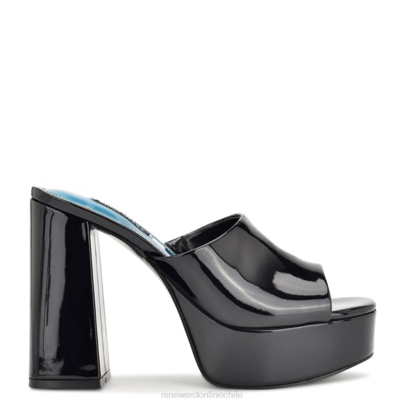 Nine West sandalias jilie con plataforma 2Z2T258 charol negro Nine West sandals