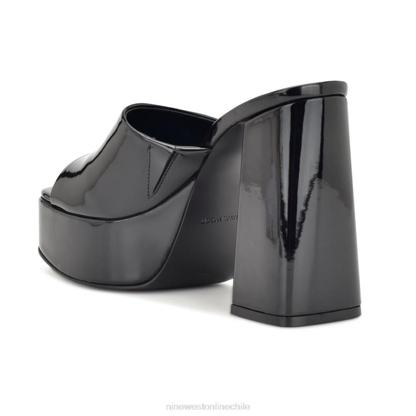 Nine West sandalias jilie con plataforma 2Z2T258 charol negro Nine West sandals