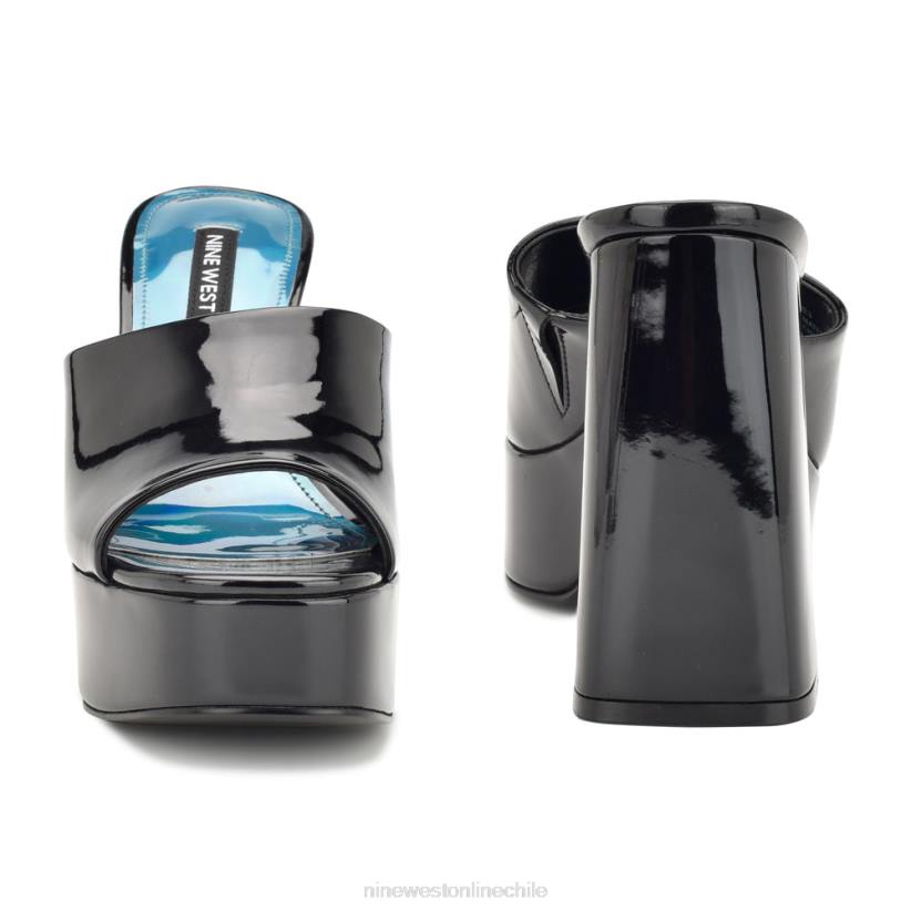 Nine West sandalias jilie con plataforma 2Z2T258 charol negro Nine West sandals