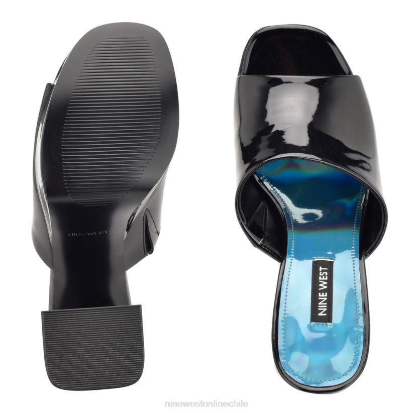 Nine West sandalias jilie con plataforma 2Z2T258 charol negro Nine West sandals