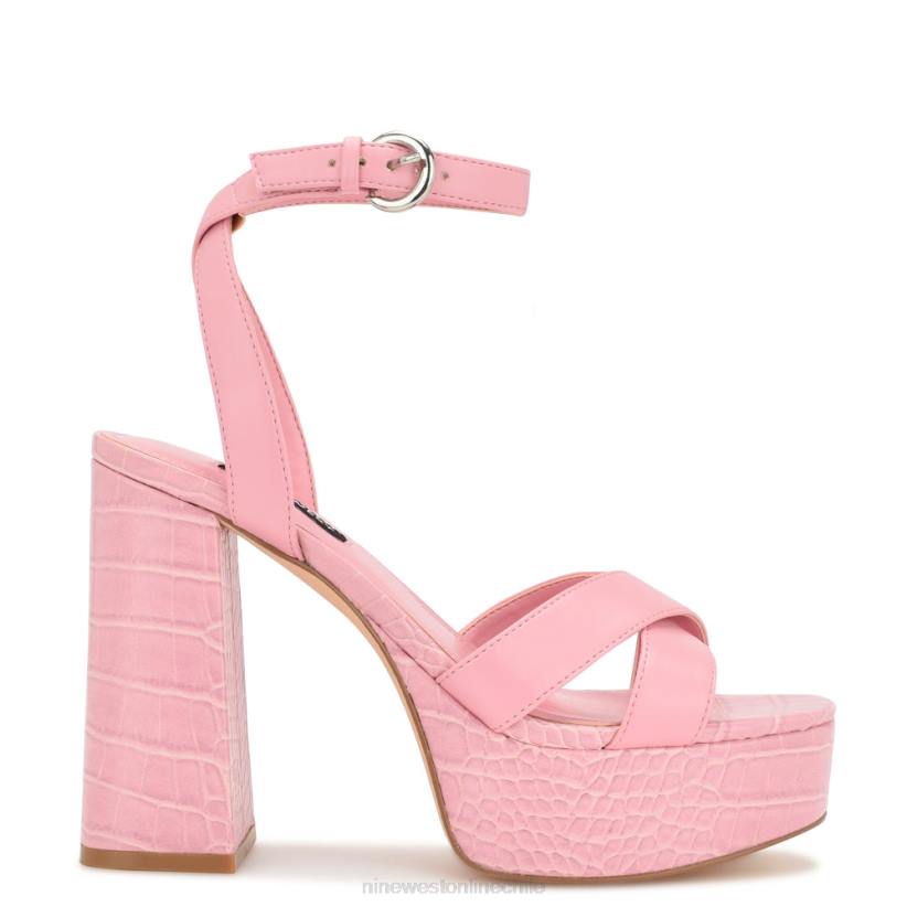 Nine West sandalias joya plataforma 2Z2T323 cocodrilo rosa Nine West shoes