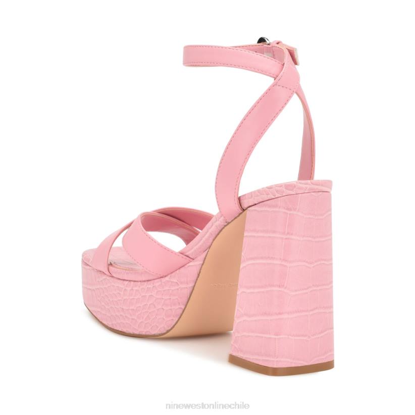Nine West sandalias joya plataforma 2Z2T323 cocodrilo rosa Nine West shoes