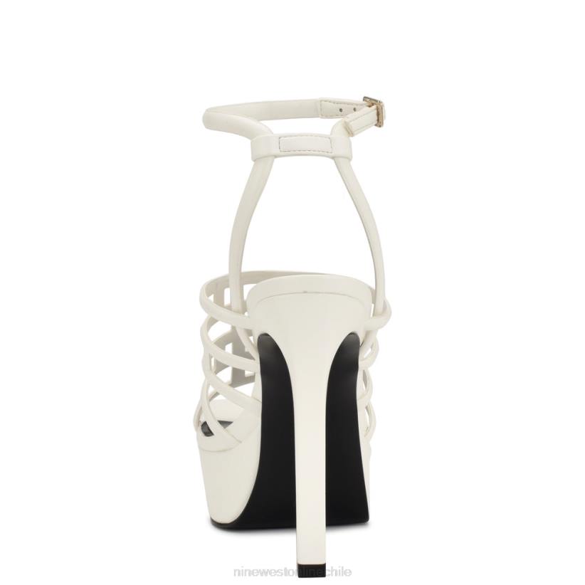Nine West sandalias kelinda con plataforma y tira en el tobillo 2Z2T1746 blanco Nine West sandals