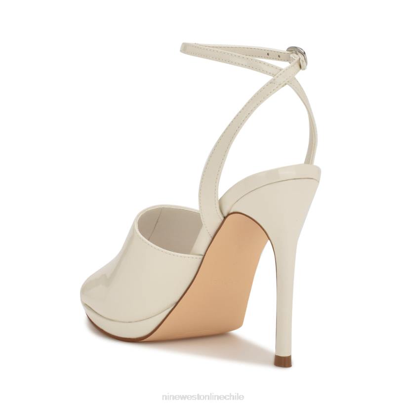 Nine West sandalias limbery con tira en el tobillo 2Z2T1778 charol crema chic Nine West chile carteras