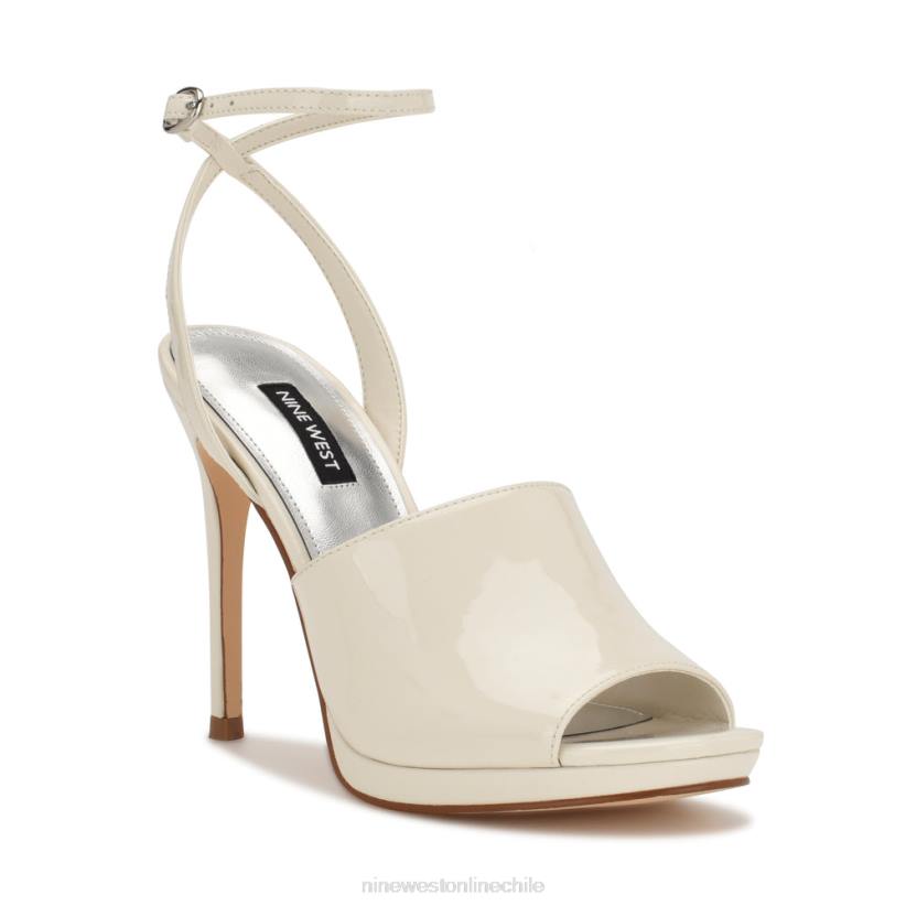 Nine West sandalias limbery con tira en el tobillo 2Z2T360 charol crema chic Nine West sandals