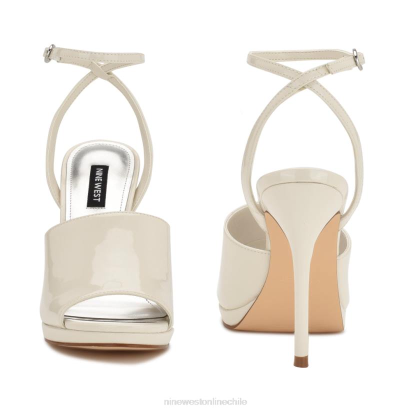 Nine West sandalias limbery con tira en el tobillo 2Z2T360 charol crema chic Nine West sandals