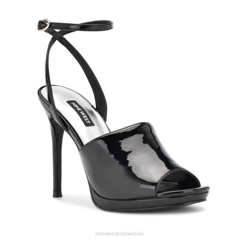 Nine West sandalias limbery con tira en el tobillo 2Z2T361 charol negro Nine West zapatillas chile