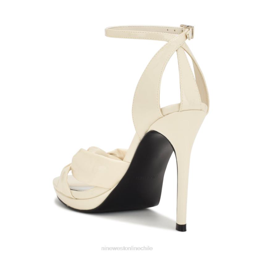 Nine West sandalias lovya con tira en el tobillo 2Z2T1775 charol crema chic Nine West shoes