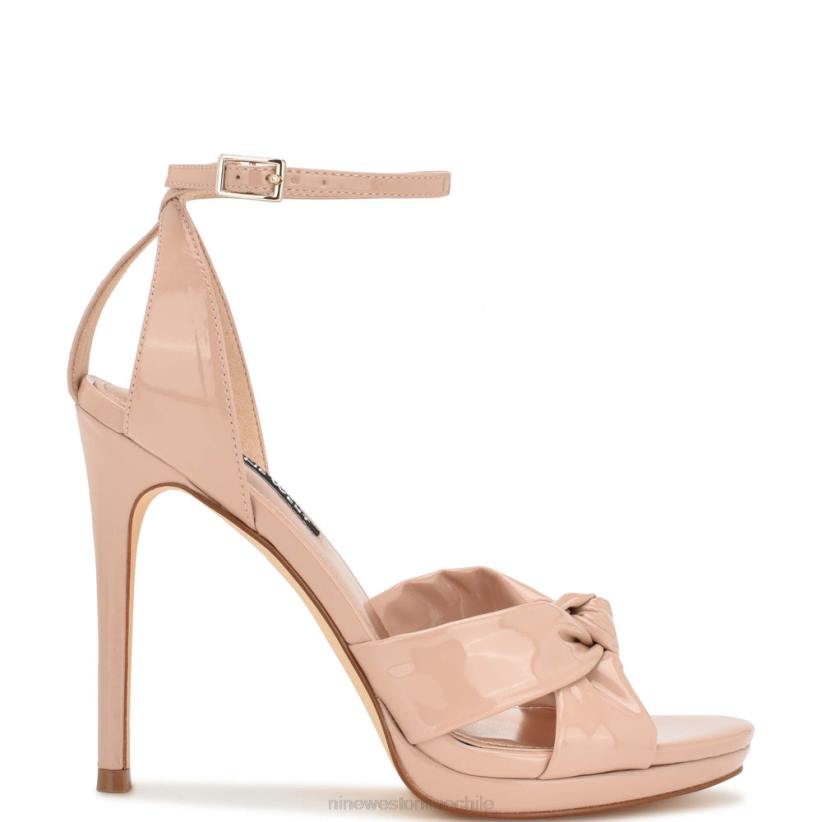 Nine West sandalias lovya con tira en el tobillo 2Z2T355 patente natural ligera Nine West zapatillas chile