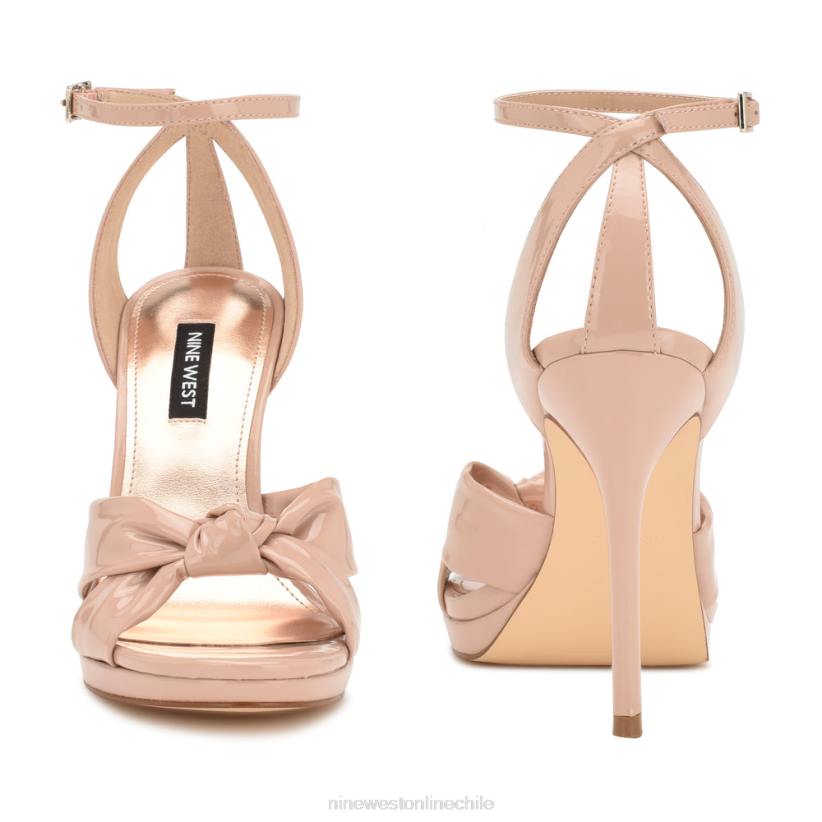 Nine West sandalias lovya con tira en el tobillo 2Z2T355 patente natural ligera Nine West zapatillas chile