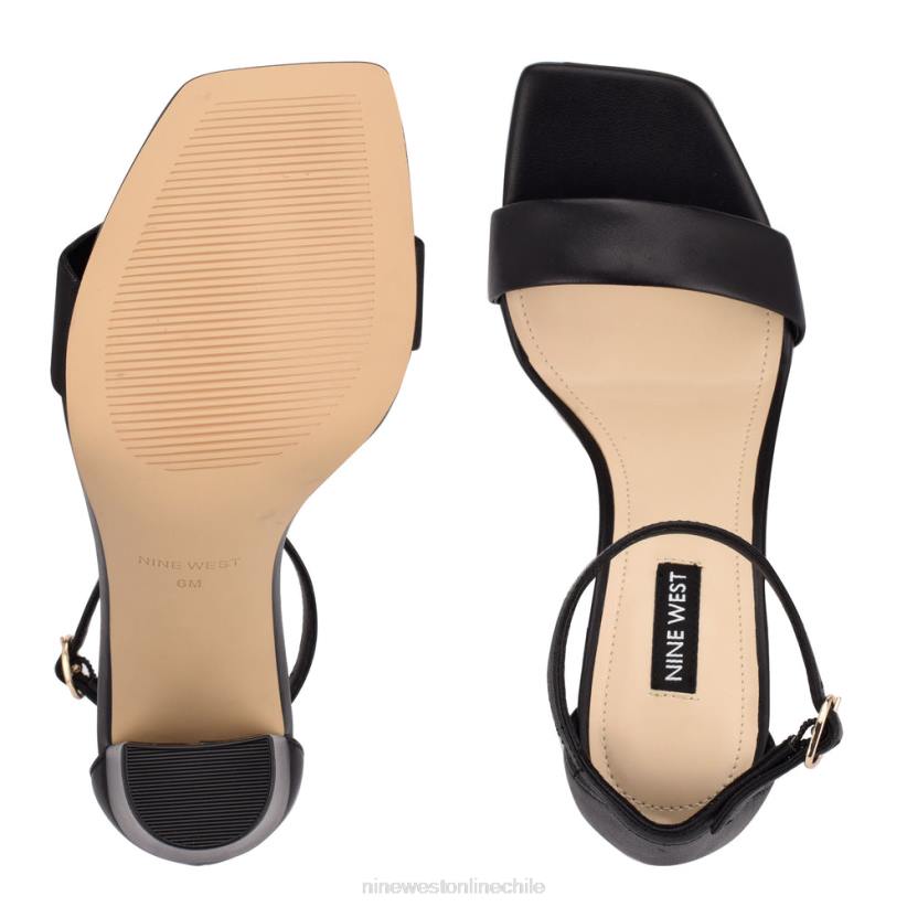 Nine West sandalias marrie con tira en el tobillo 2Z2T2242 cuero negro Nine West cartera negra