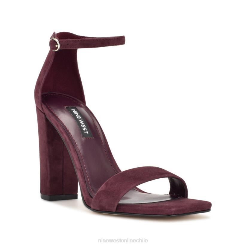 Nine West sandalias marrie con tira en el tobillo 2Z2T424 gamuza vino Nine West cartera negra