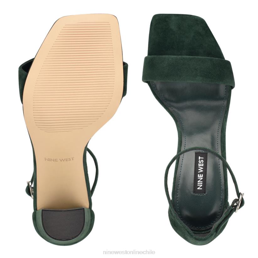 Nine West sandalias marrie con tira en el tobillo 2Z2T426 gamuza verde cazador Nine West sandals