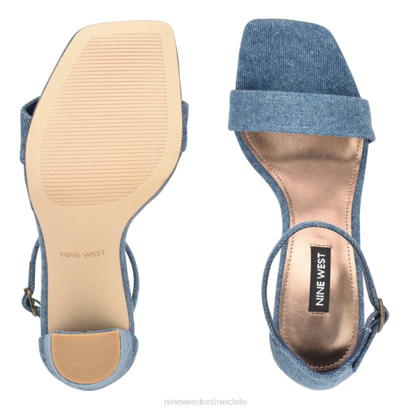 Nine West sandalias marrie con tira en el tobillo 2Z2T430 mezclilla azul Nine West cartera negra