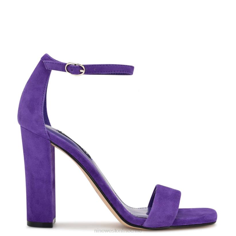 Nine West sandalias marrie con tira en el tobillo 2Z2T455 gamuza morada Nine West shoes