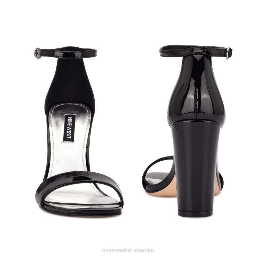 Nine West sandalias marrie con tira en el tobillo 2Z2T491 charol negro Nine West shoes