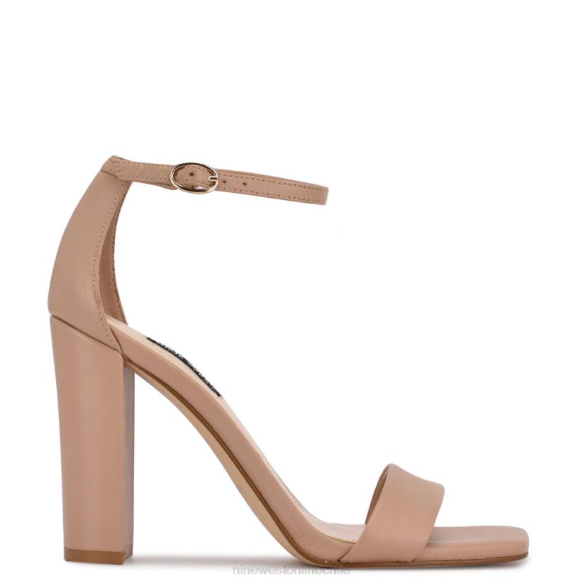 Nine West sandalias marrie con tira en el tobillo 2Z2T492 cuero desnudo Nine West sandals