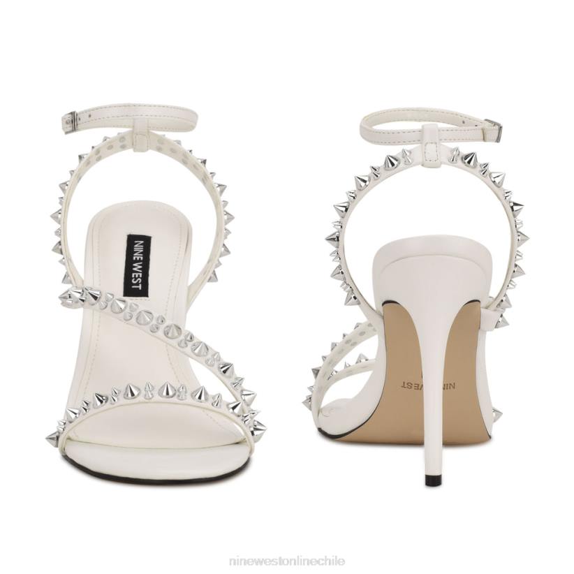 Nine West sandalias mitz con tira en el tobillo 2Z2T2050 blanco Nine West cartera negra