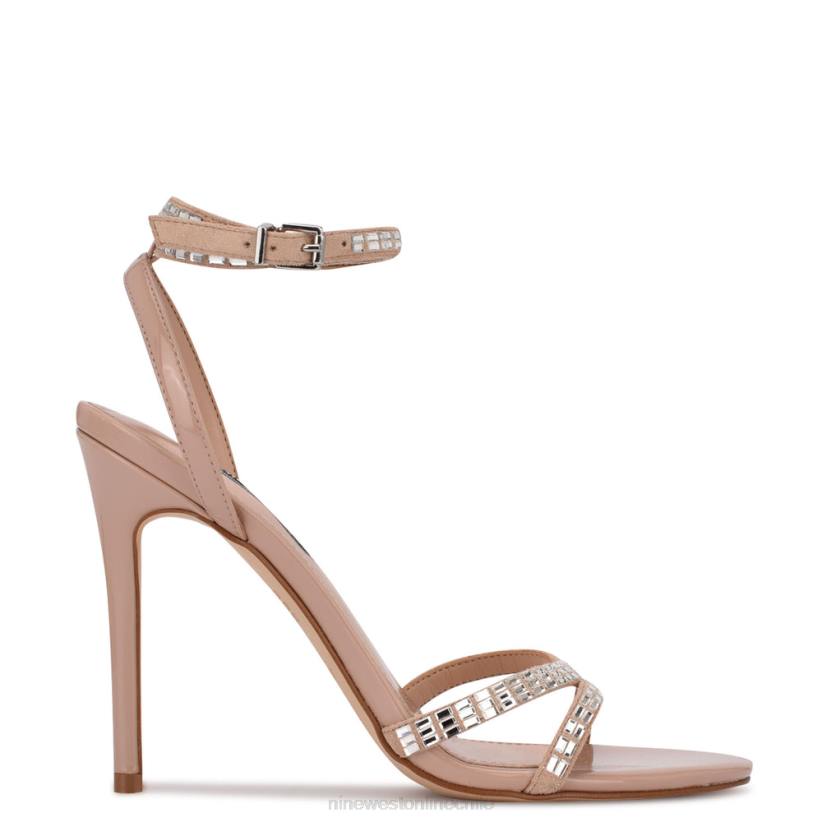 Nine West sandalias mona con tira en el tobillo 2Z2T557 gamuza apenas desnuda Nine West shoes