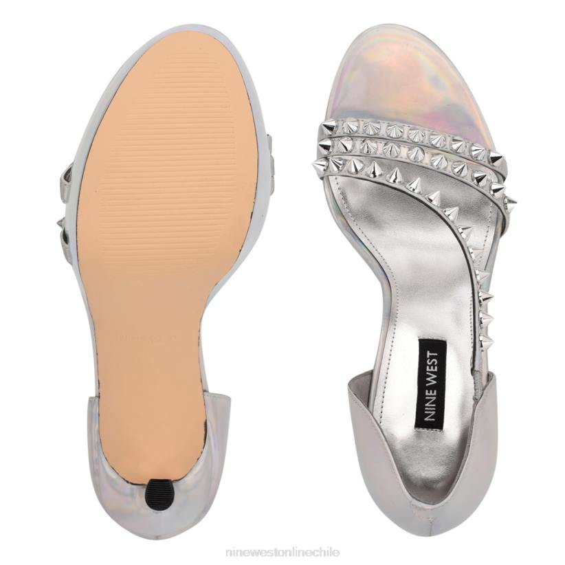 Nine West sandalias plataforma fabla 2Z2T383 plata iridiscente Nine West shoes