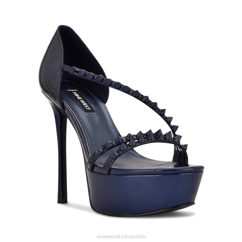 Nine West sandalias plataforma fabla 2Z2T384 azul oscuro Nine West sandals