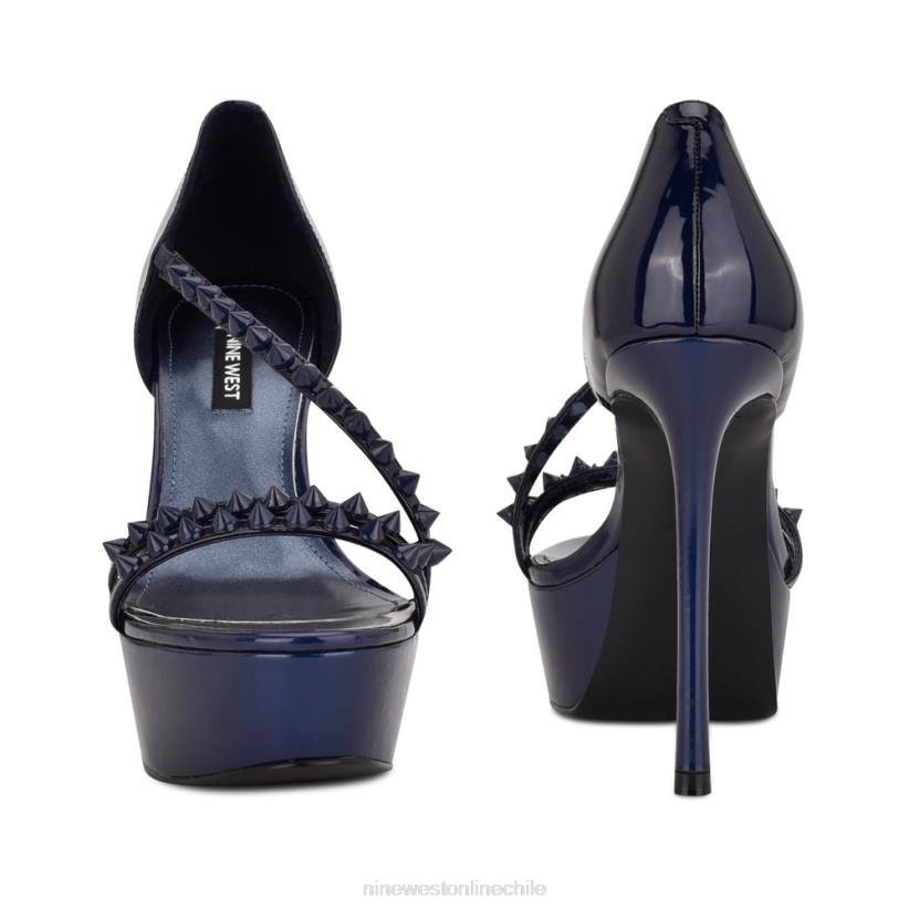 Nine West sandalias plataforma fabla 2Z2T384 azul oscuro Nine West sandals