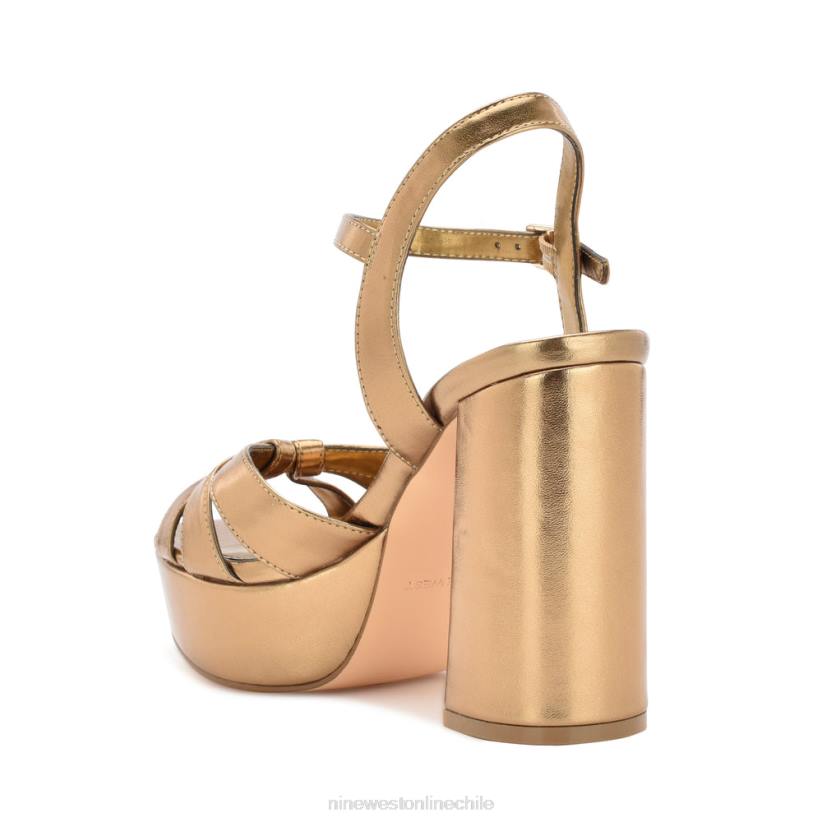 Nine West sandalias rast plataforma 2Z2T446 oro Nine West chile carteras