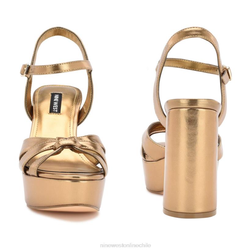 Nine West sandalias rast plataforma 2Z2T446 oro Nine West chile carteras