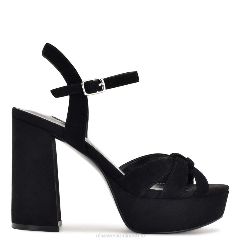 Nine West sandalias rast plataforma 2Z2T465 ante negro Nine West chile outlet