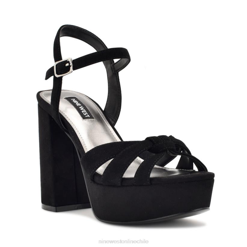 Nine West sandalias rast plataforma 2Z2T465 ante negro Nine West chile outlet