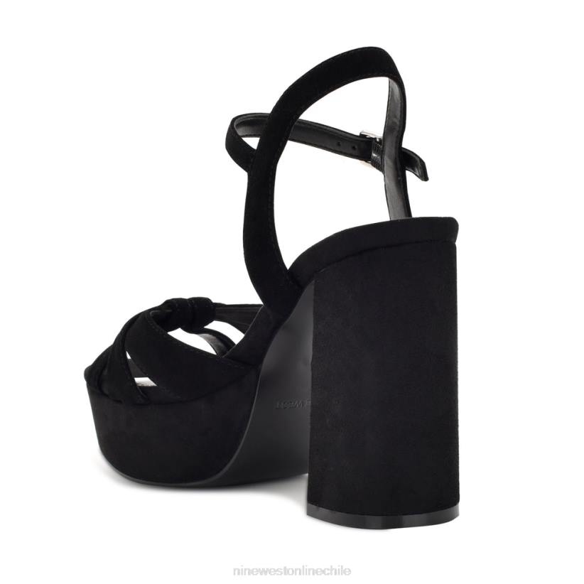Nine West sandalias rast plataforma 2Z2T465 ante negro Nine West chile outlet