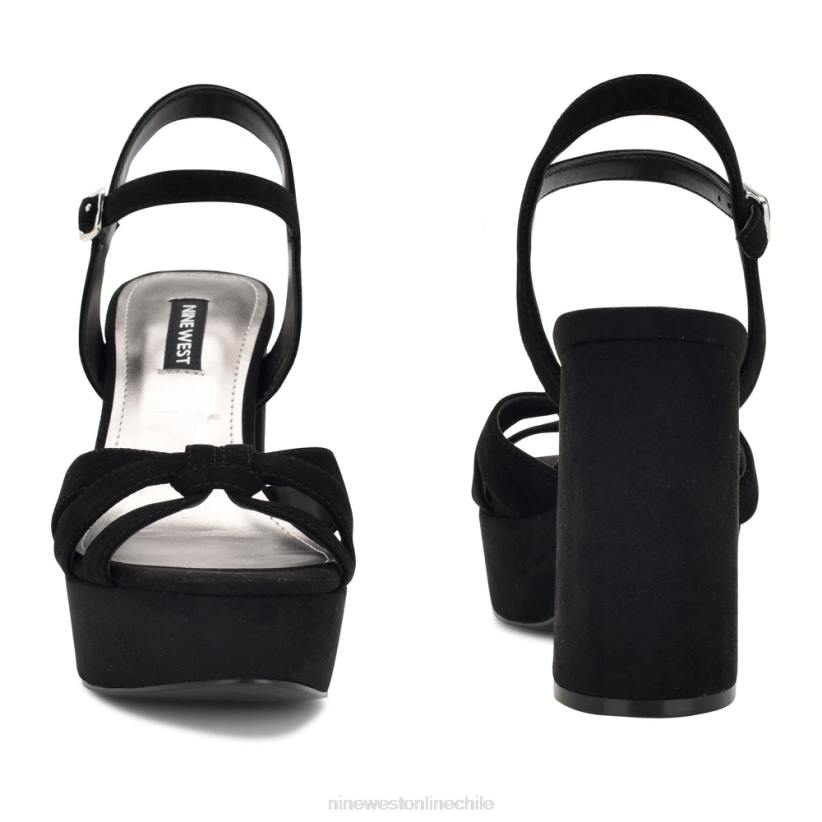 Nine West sandalias rast plataforma 2Z2T465 ante negro Nine West chile outlet