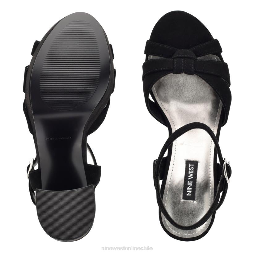 Nine West sandalias rast plataforma 2Z2T465 ante negro Nine West chile outlet