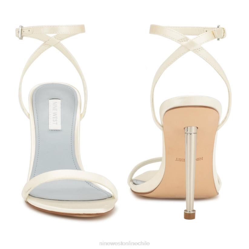 Nine West sandalias reina con tira en el tobillo 2Z2T1758 satén marfil Nine West sandals