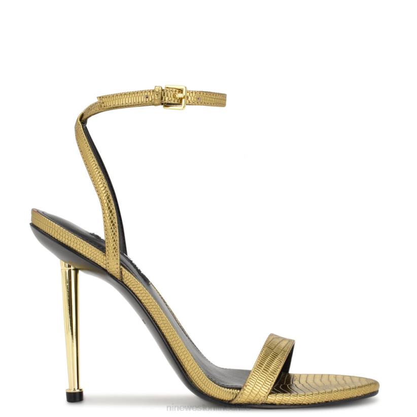 Nine West sandalias reina con tira en el tobillo 2Z2T231 estampado de lagarto bronce metalizado Nine West chile outlet